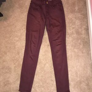 Maroon Skinny Jeans